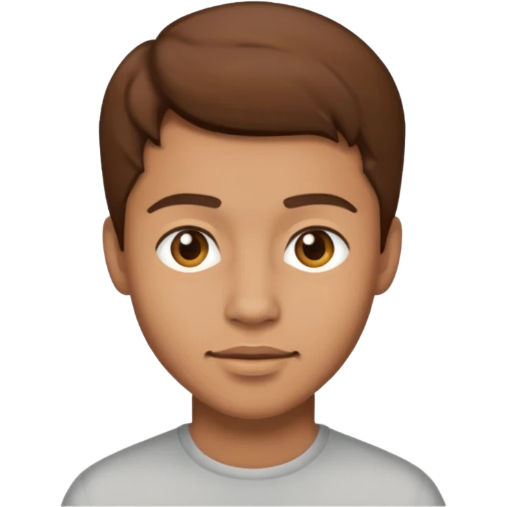 light skin brown hair man emoji
