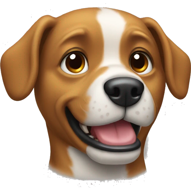 Dog giving side eyet emoji