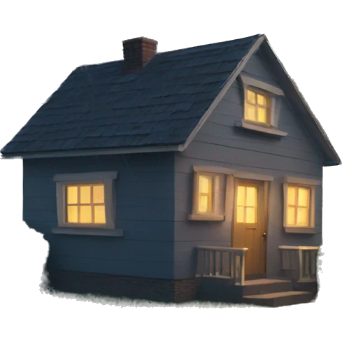 Storm taking a house emoji