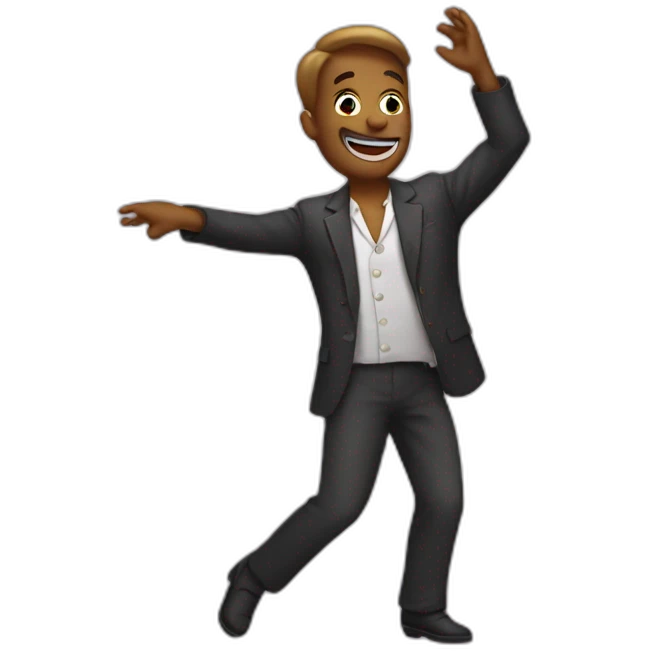 a man dancing on stage emoji