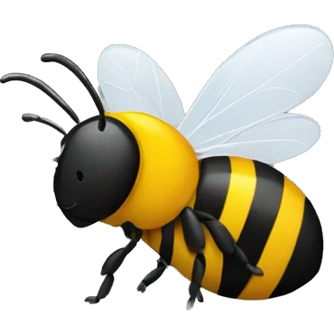 Bee with computer emoji