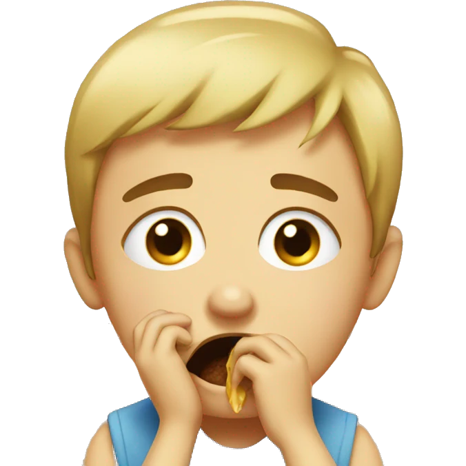 Crying while eating  emoji