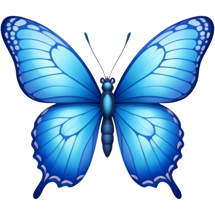 blue butterfly smll emoji