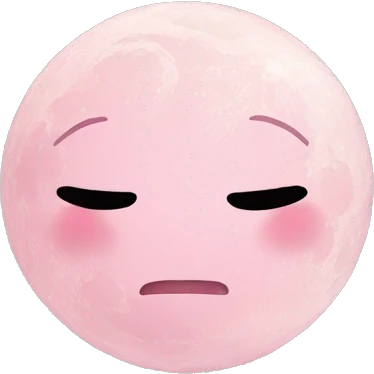 Baby pink moon with heart  emoji