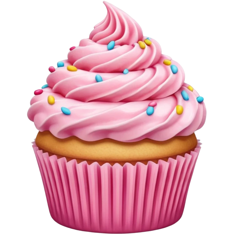 Cupcake with pink icing emoji