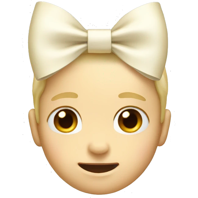cream bow emoji