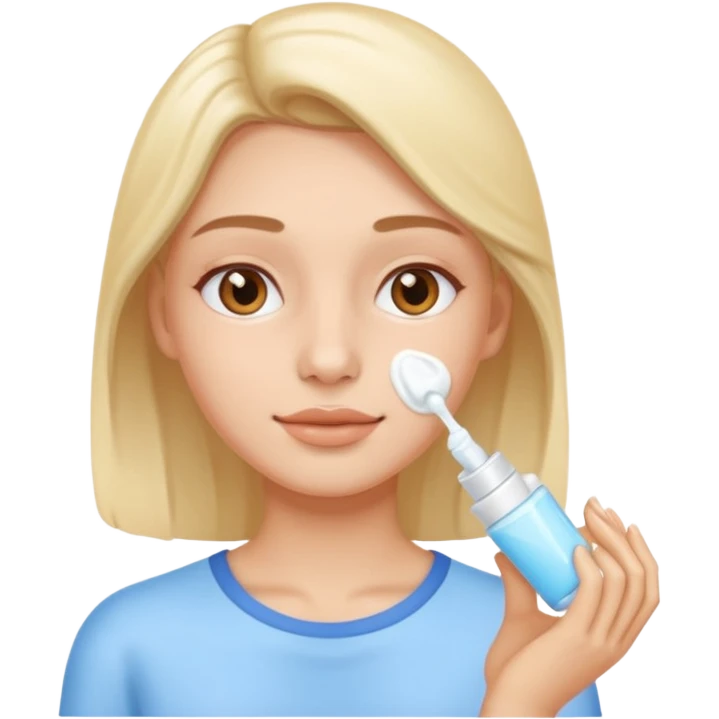 skin care applying cream emoji