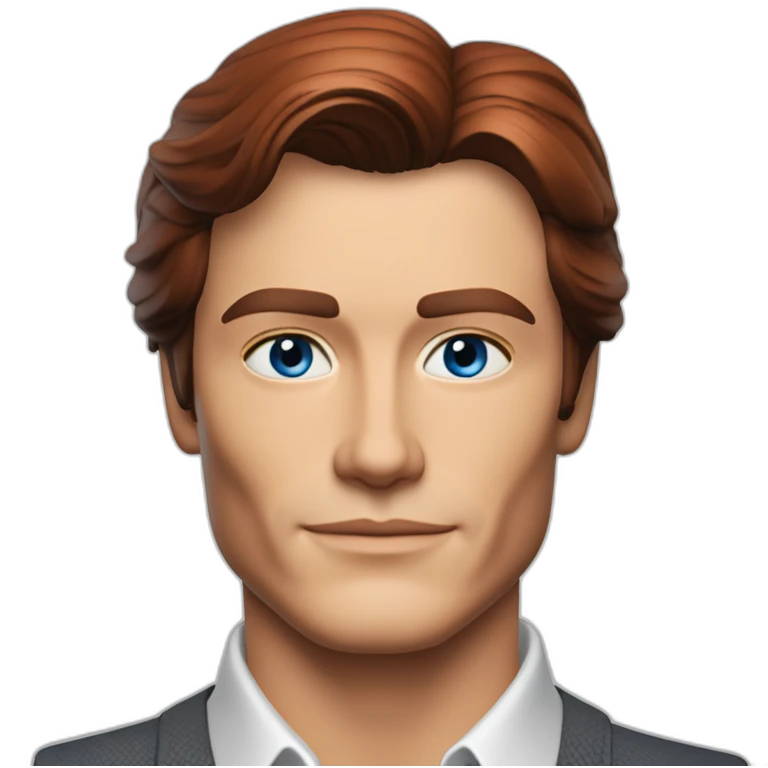 Alain Delon young engineer blue eyes red hair emoji