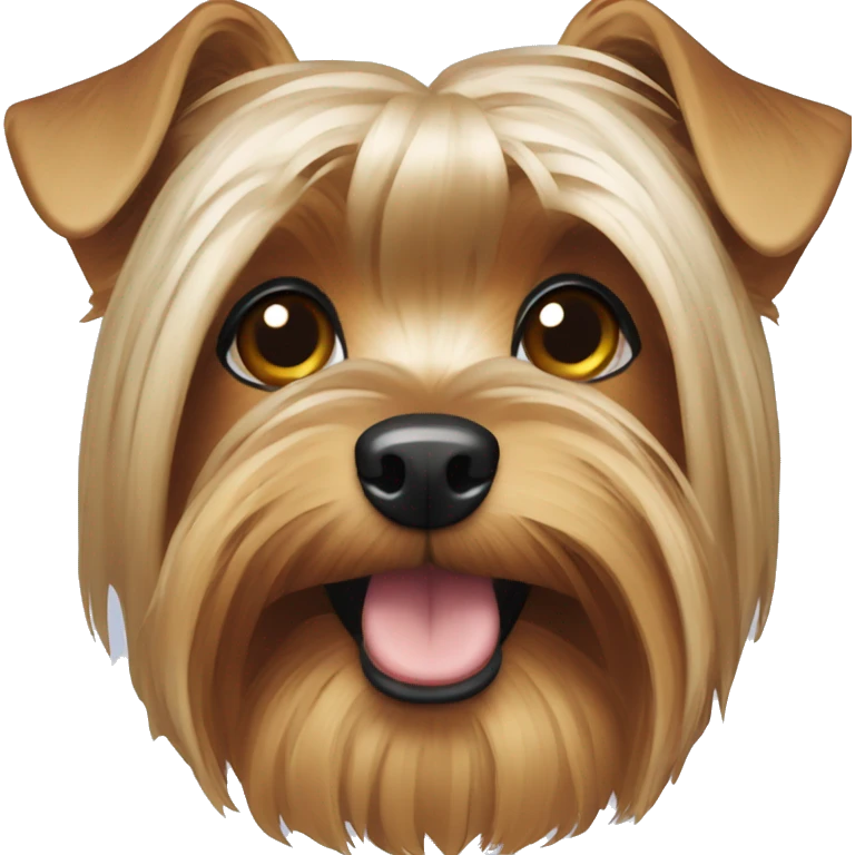 Dog yorkie in christmas emoji