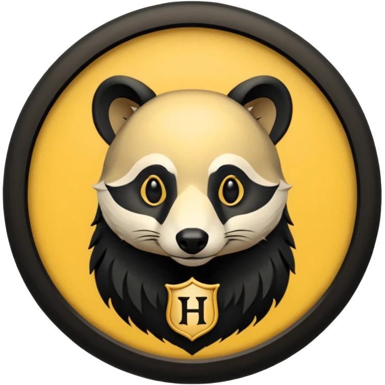 Hufflepuff crest Hogwarts emoji