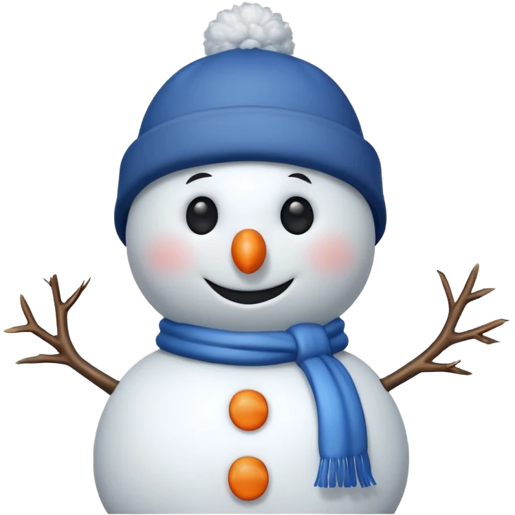 snowmen wearing cap  emoji
