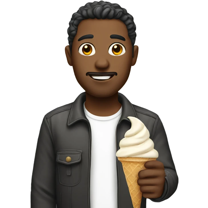man with ice cream emoji