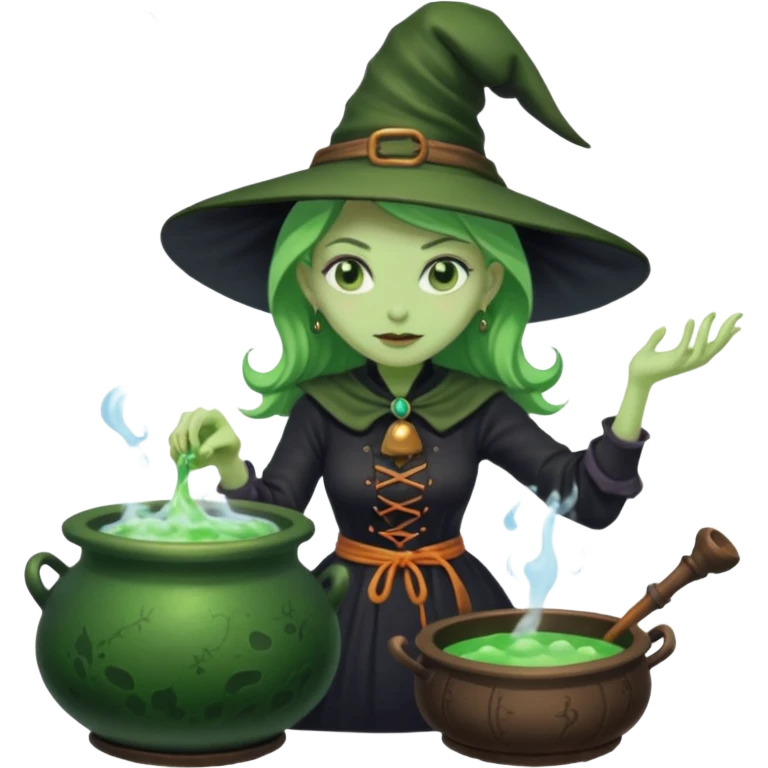 green witch cooking potion emoji