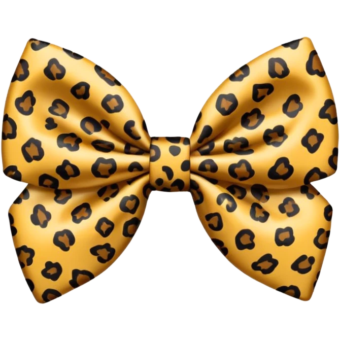 Leopard print bow emoji