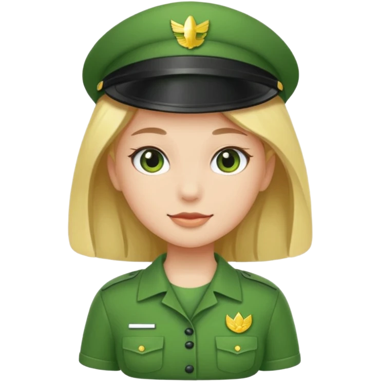 Green uniform t shirt girl  emoji