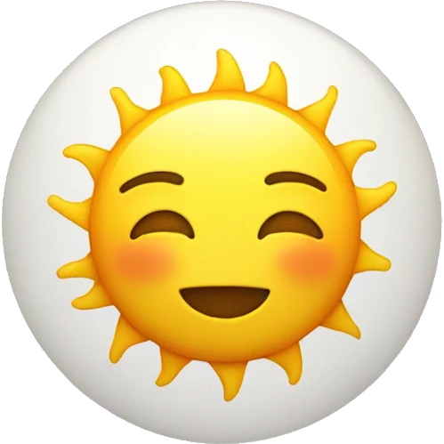Cute Prominent sun without face emoji