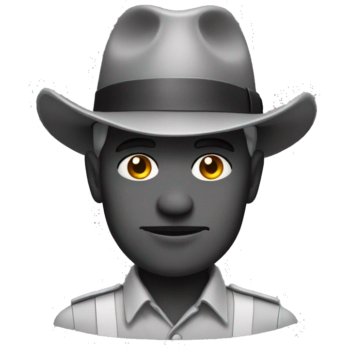 greyscale with hat serious emoji