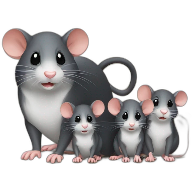 Family of rats emoji
