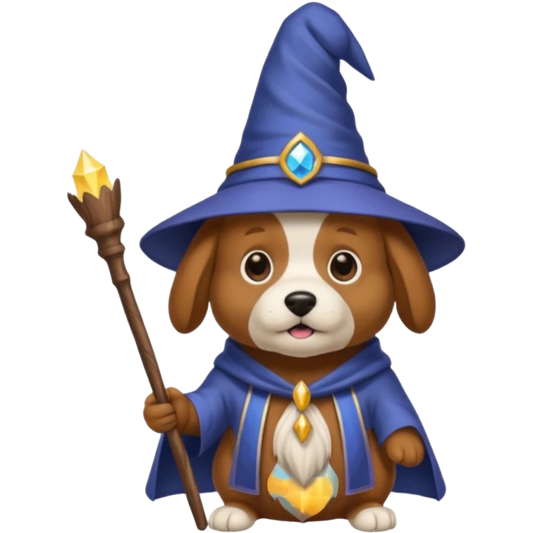 Dog wizard emoji