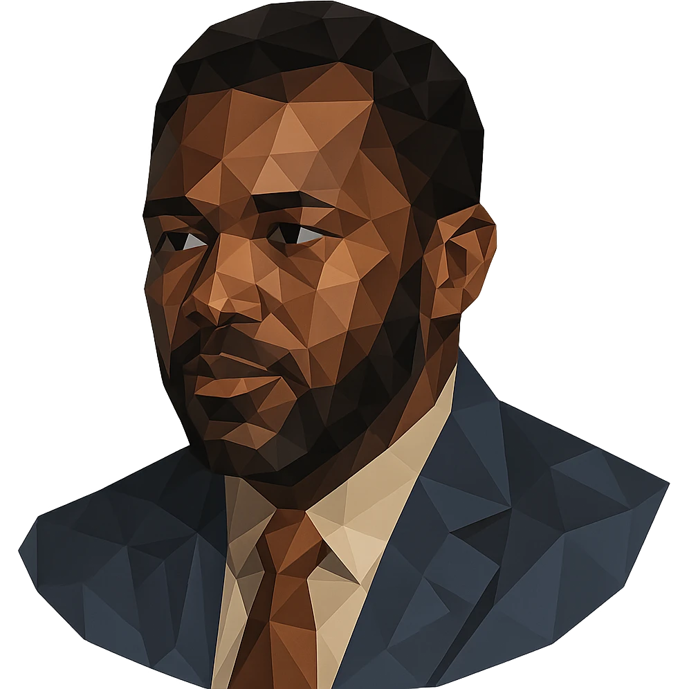 low-poly style portrait of Mr. Sorhaindo emoji
