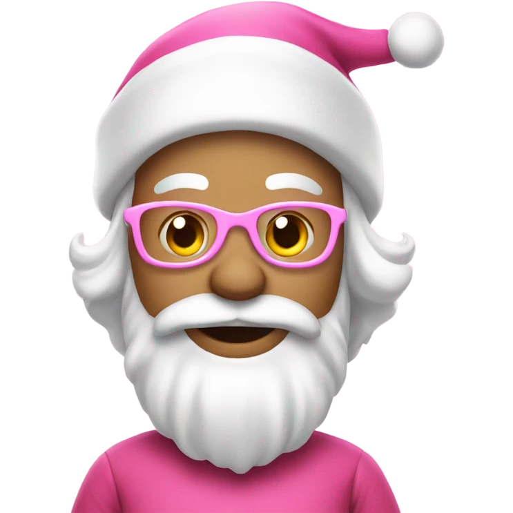 Hi!! Can you made a Santa Claus with a pink outfit  emoji
