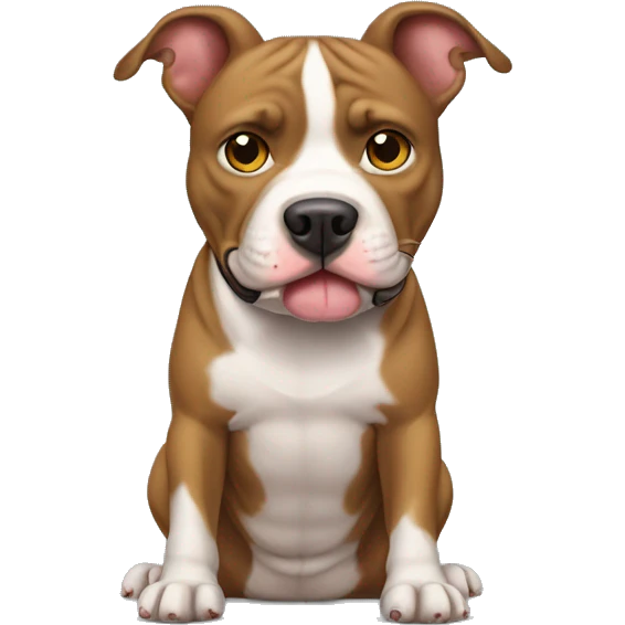 Un perro pitbull más un gato montés emoji