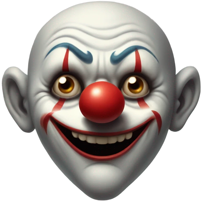 Creepy clown with creepy eyes  emoji