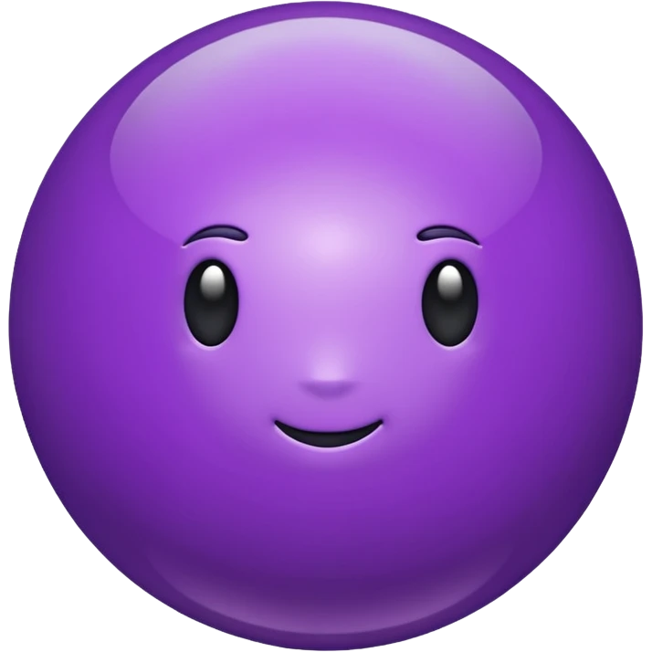 glossy violet sphere, cool purple depth emoji