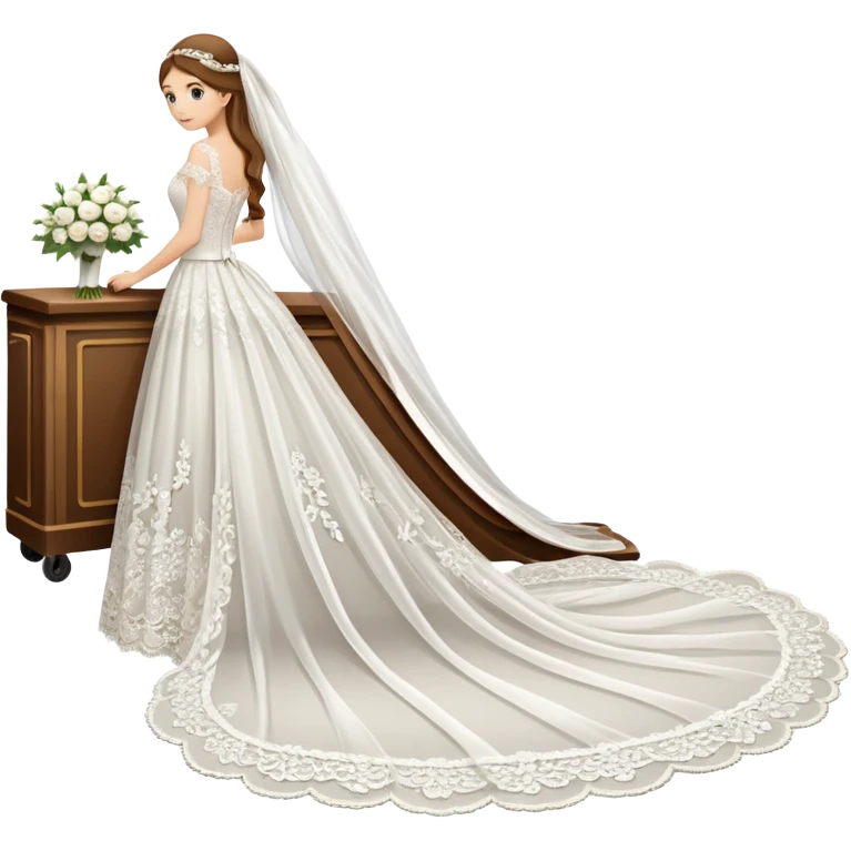 White Wedding train emoji