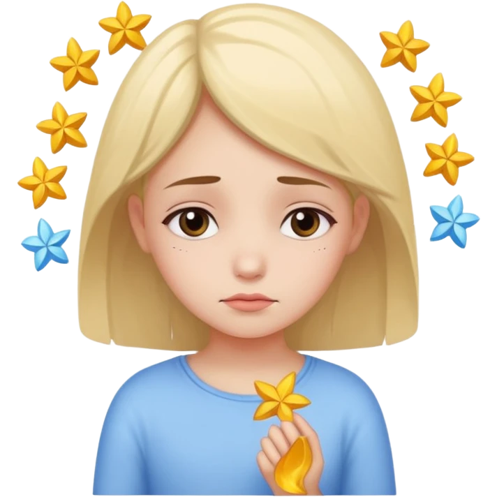 A smart but sad girl who carries a lot of wishes and dreams with her. emoji