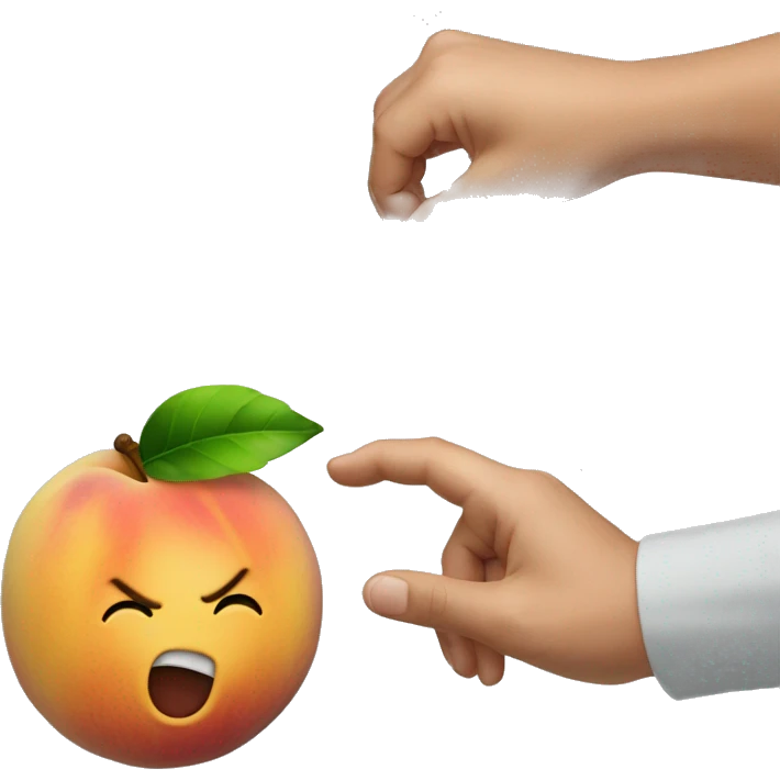 Slapping peach emoji