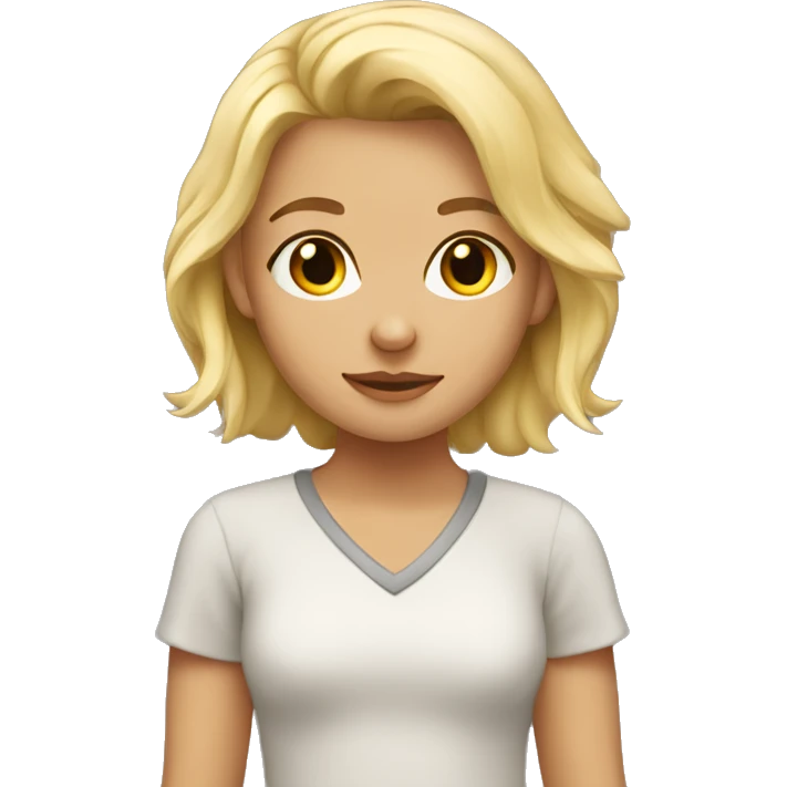 Blond therian girl emoji