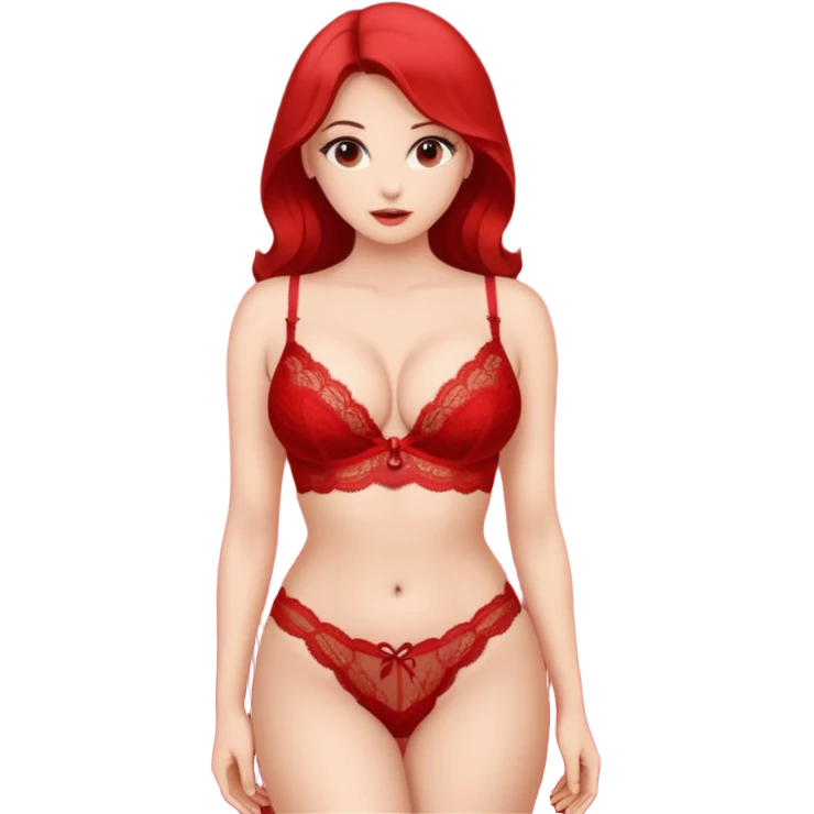 woman with big breasts in sexy lingerie emoji