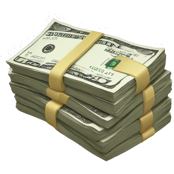 Stack of cash emoji