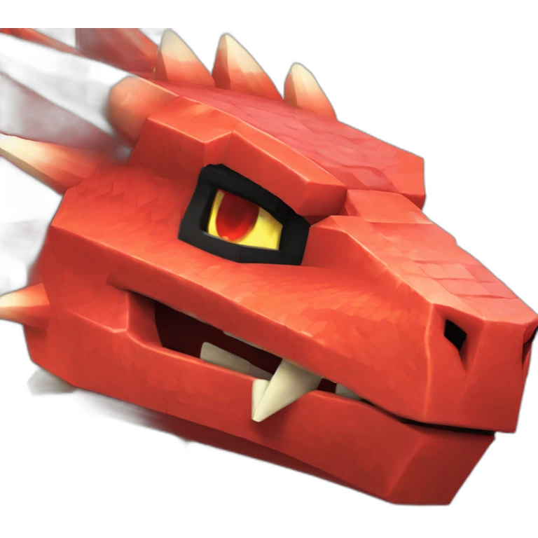 Pixelmon Minecraft Head Skin Red dragon emoji