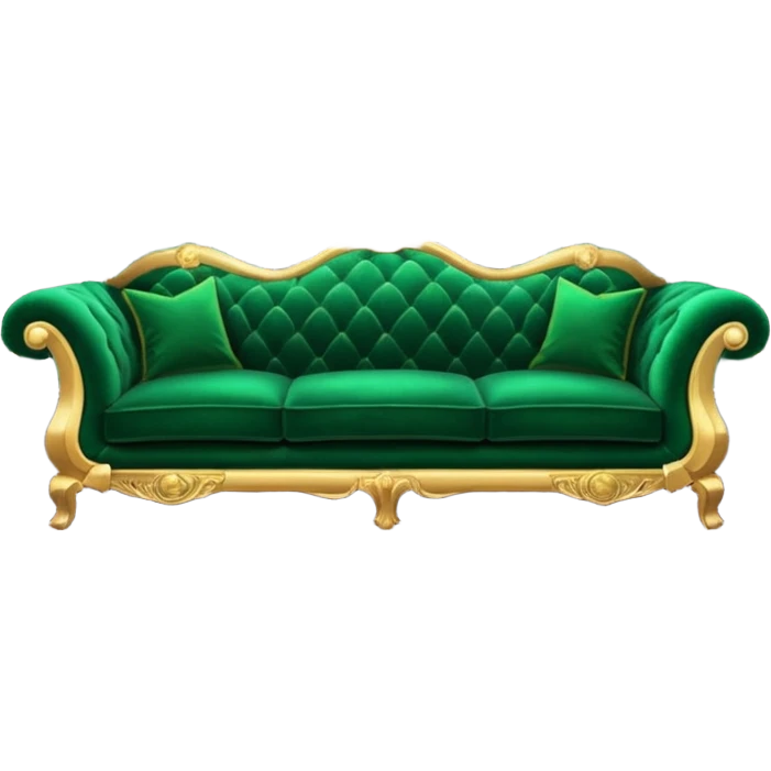 opulent emerald green sofa, Slytherin common room, grand fireplace, velvet textures, noble and fancy emoji