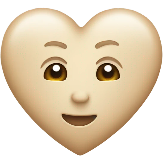 Beige heart emoji