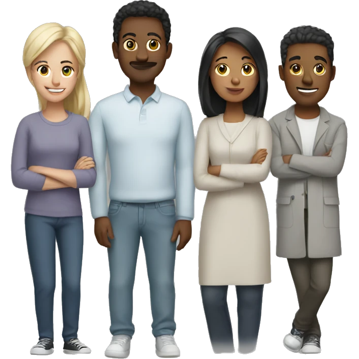 a group of four people emoji