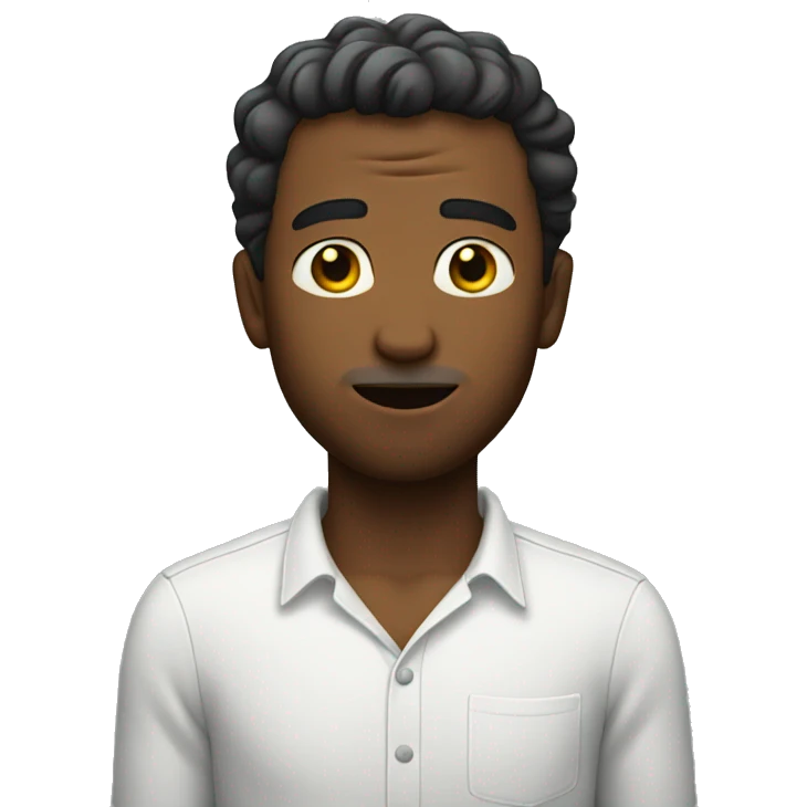 White man grabbing his chest emoji