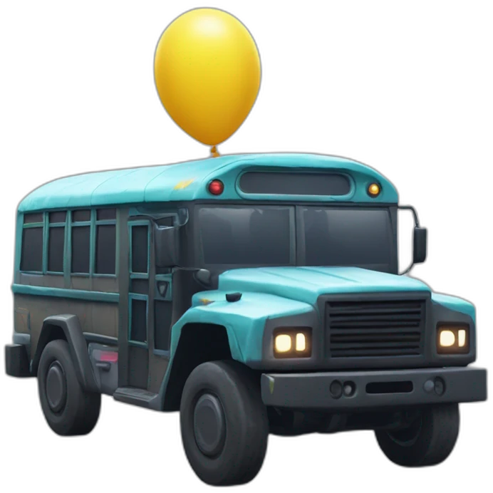 fortnite battle bus with baloon emoji