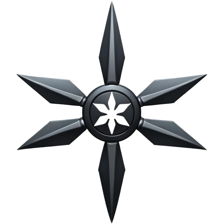 black shuriken emoji