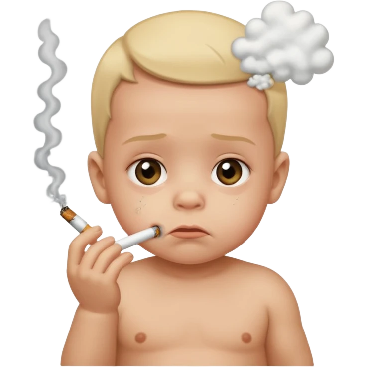 Baby smoking crack cocaine emoji