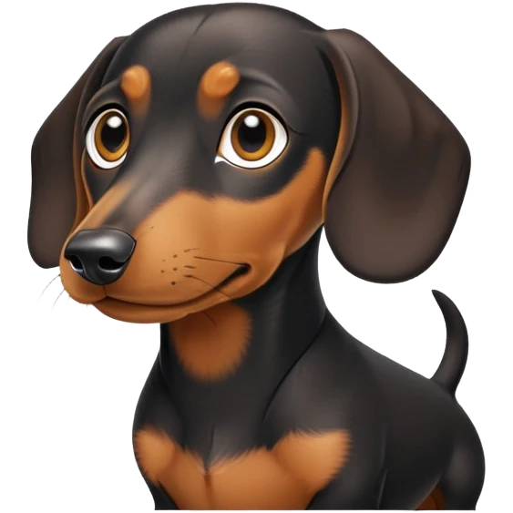 black and tan dachshund emoji