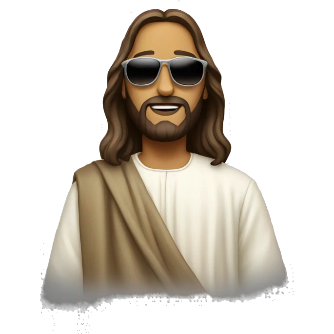 Jesus wearing shades emoji