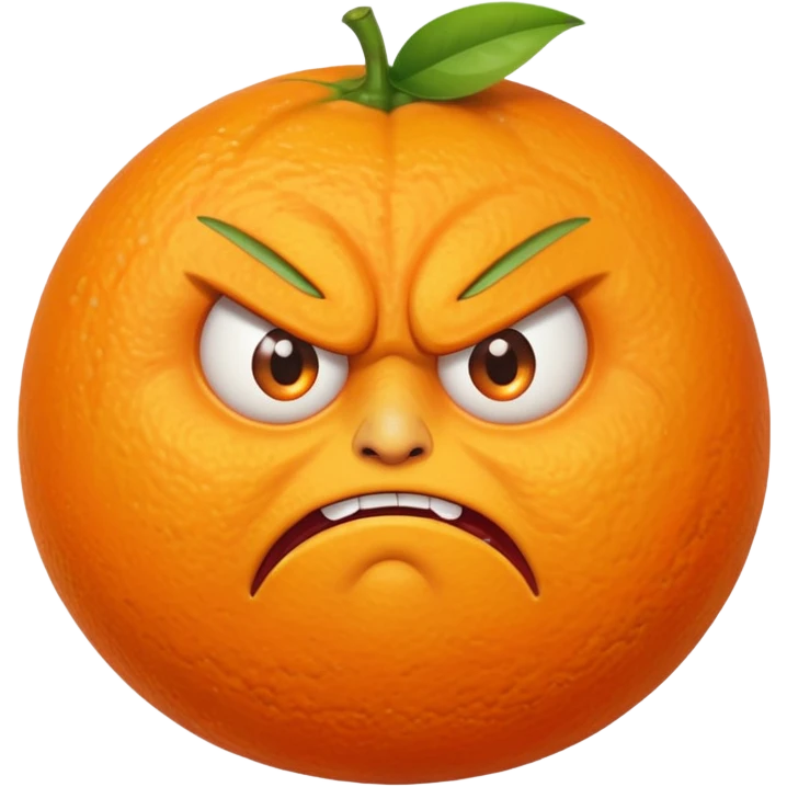 an angry orange emoji