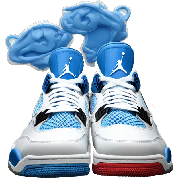 Air Jordan 4s military blue emoji