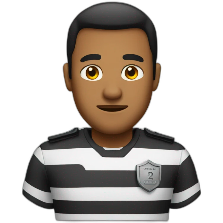 a guy in jail uniform emoji