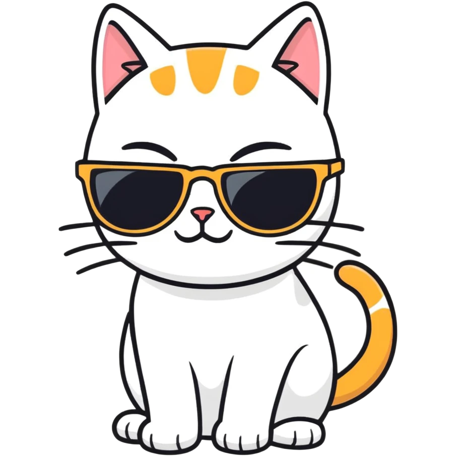 Cat with sunglasses emoji