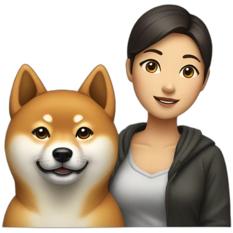 Shiba inu woman emoji