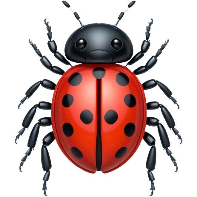 transparent robot ladybug with circuit boards emoji